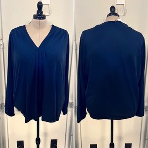 NWT Navy Knit Long-Sleeve Shirt - Size 1X
